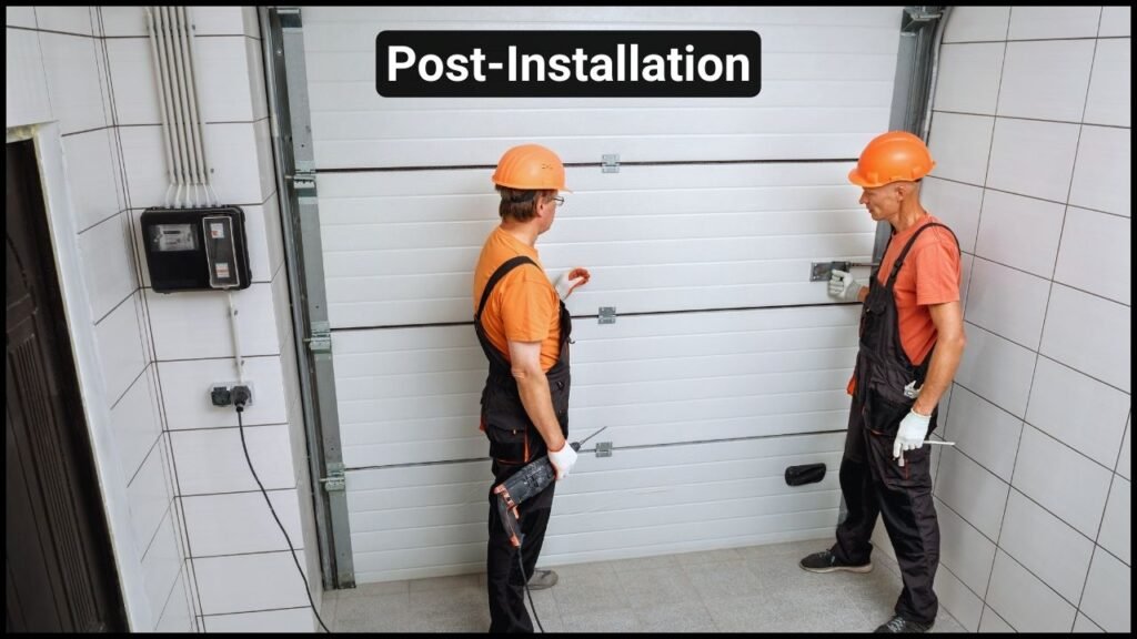 post installation for garage door