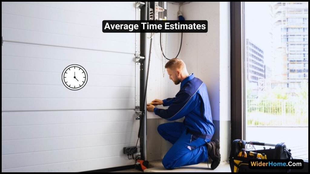 average time estimate to install garage door