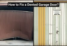 how to fix a dented garage door