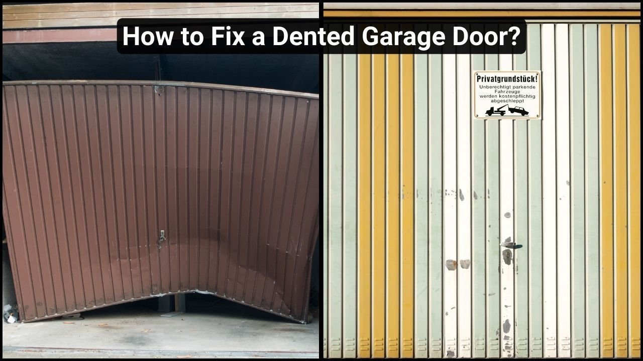 how to fix a dented garage door