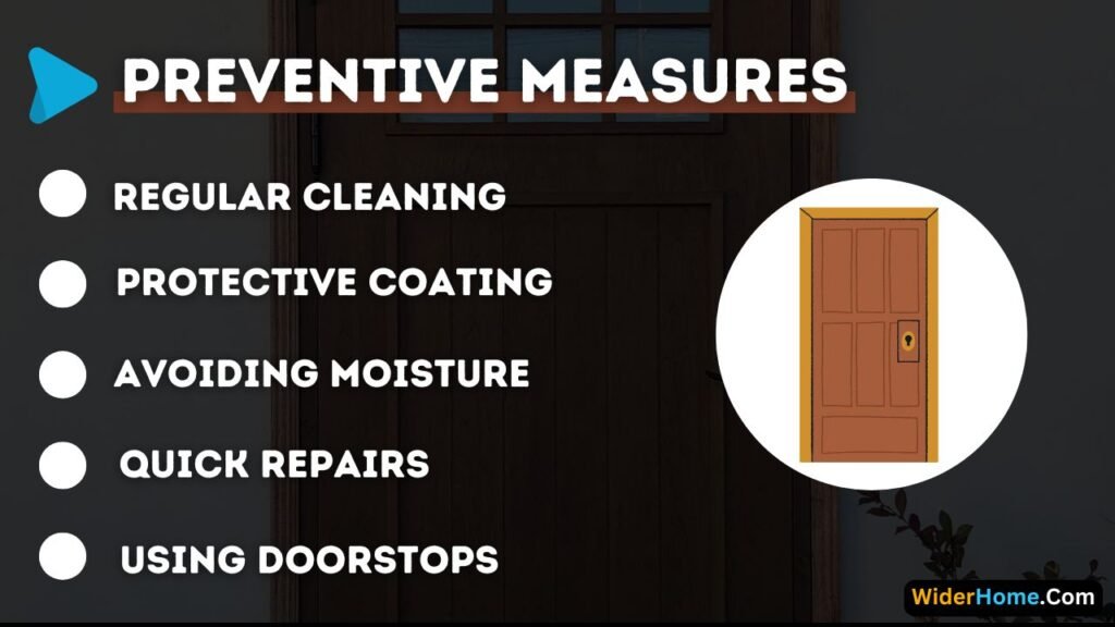 preventive measures to remove paint from wood door